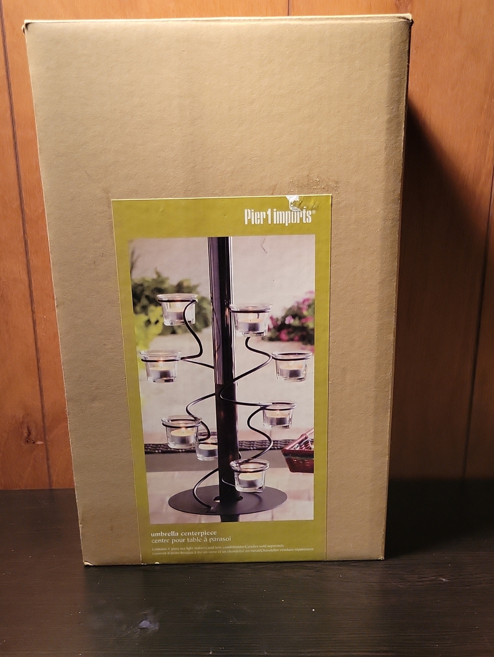 Vintage Pier 1 Imports Umbrella Centerpiece Black With Votives